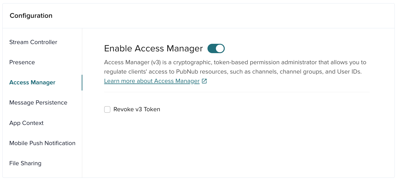 Access Manager in Admin Portal