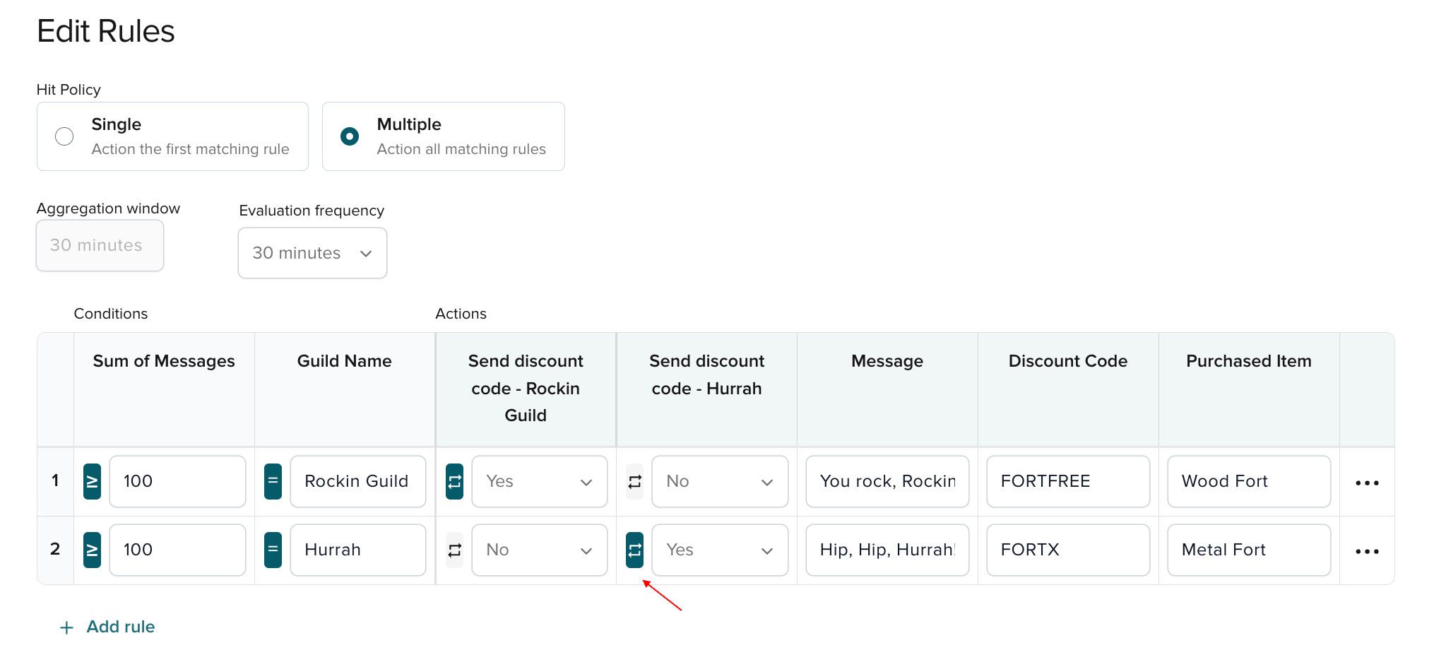 Action execution limit
