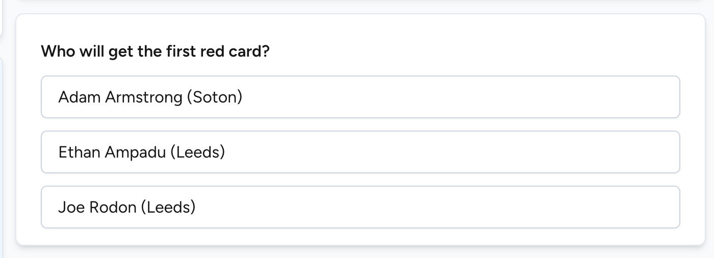 Poll display components