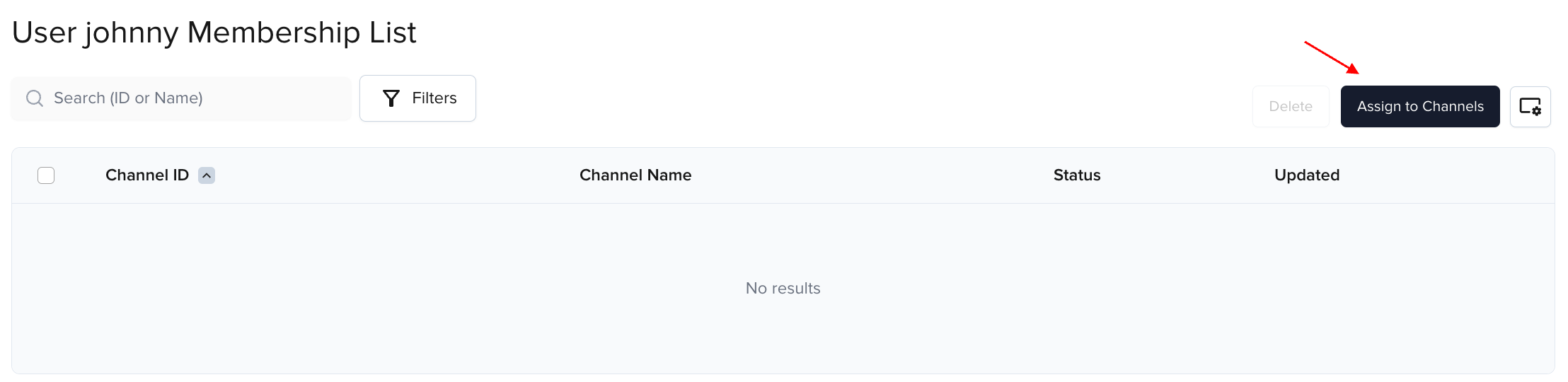 Assign to channels