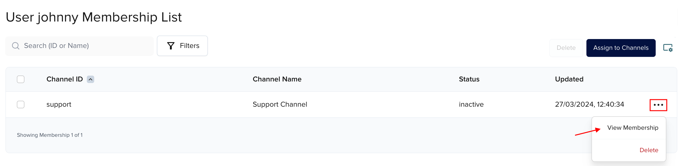 Check membership details