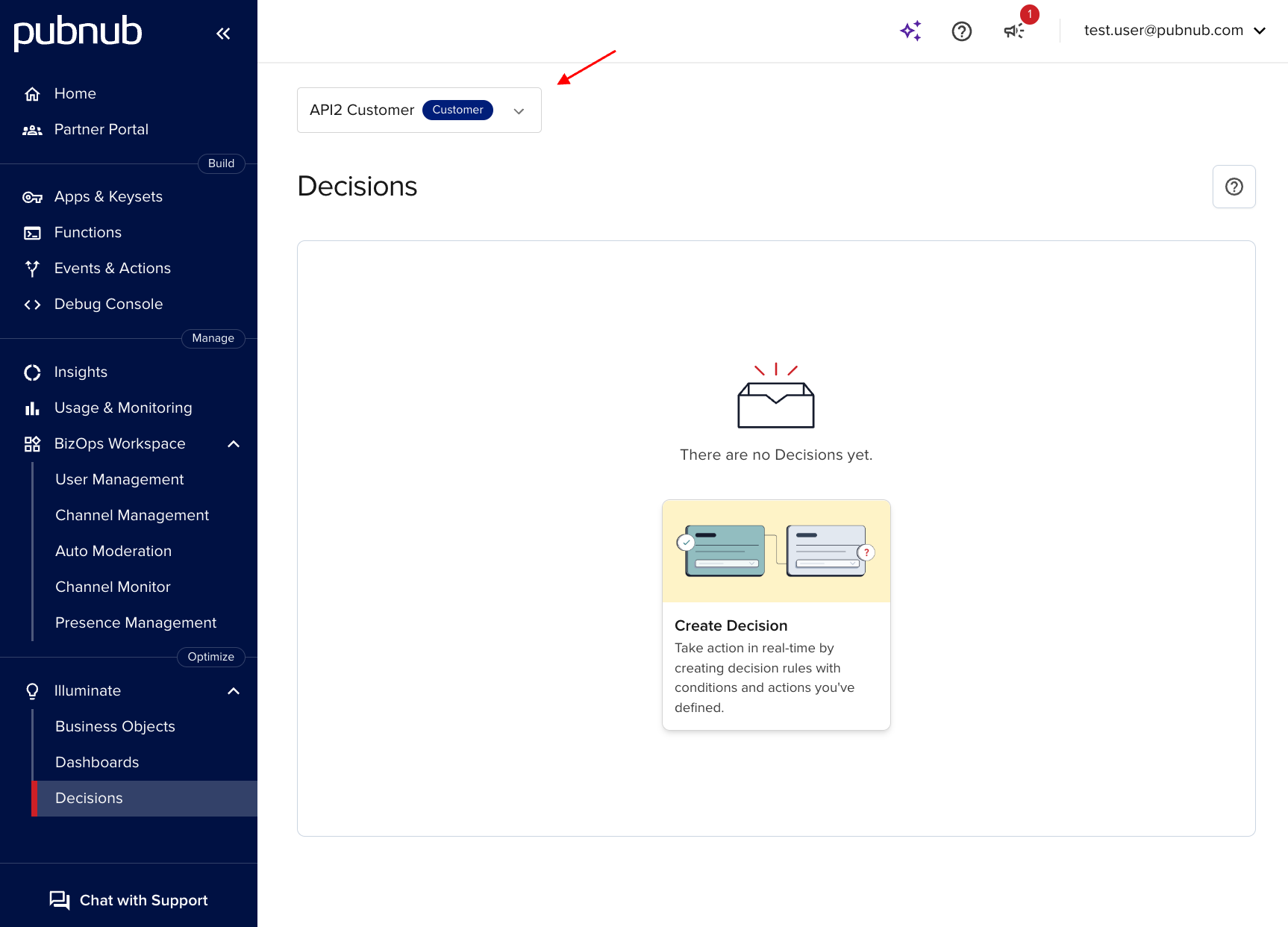 Create Decision for end customers