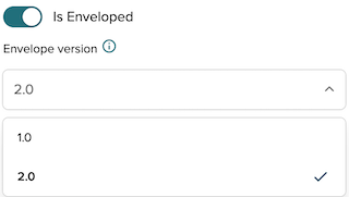 is enveloped toggle and drop-down list