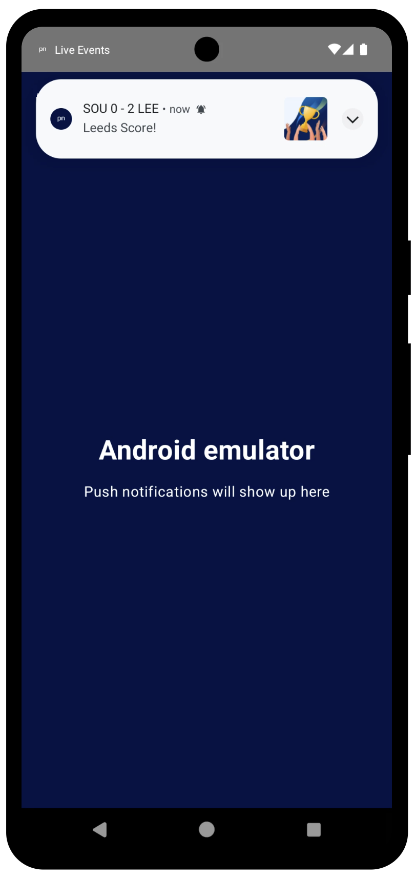 Leeds score notification - mobile