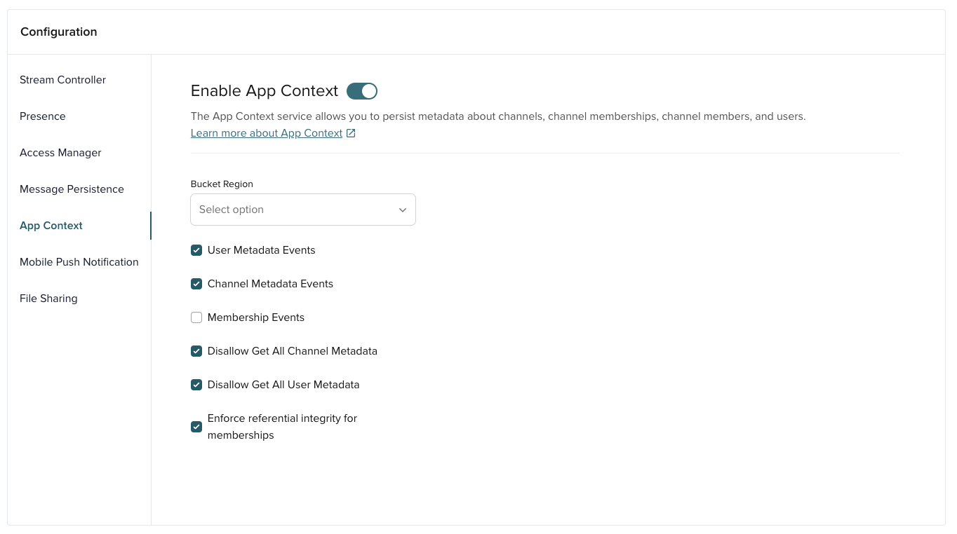 Enabled App Context