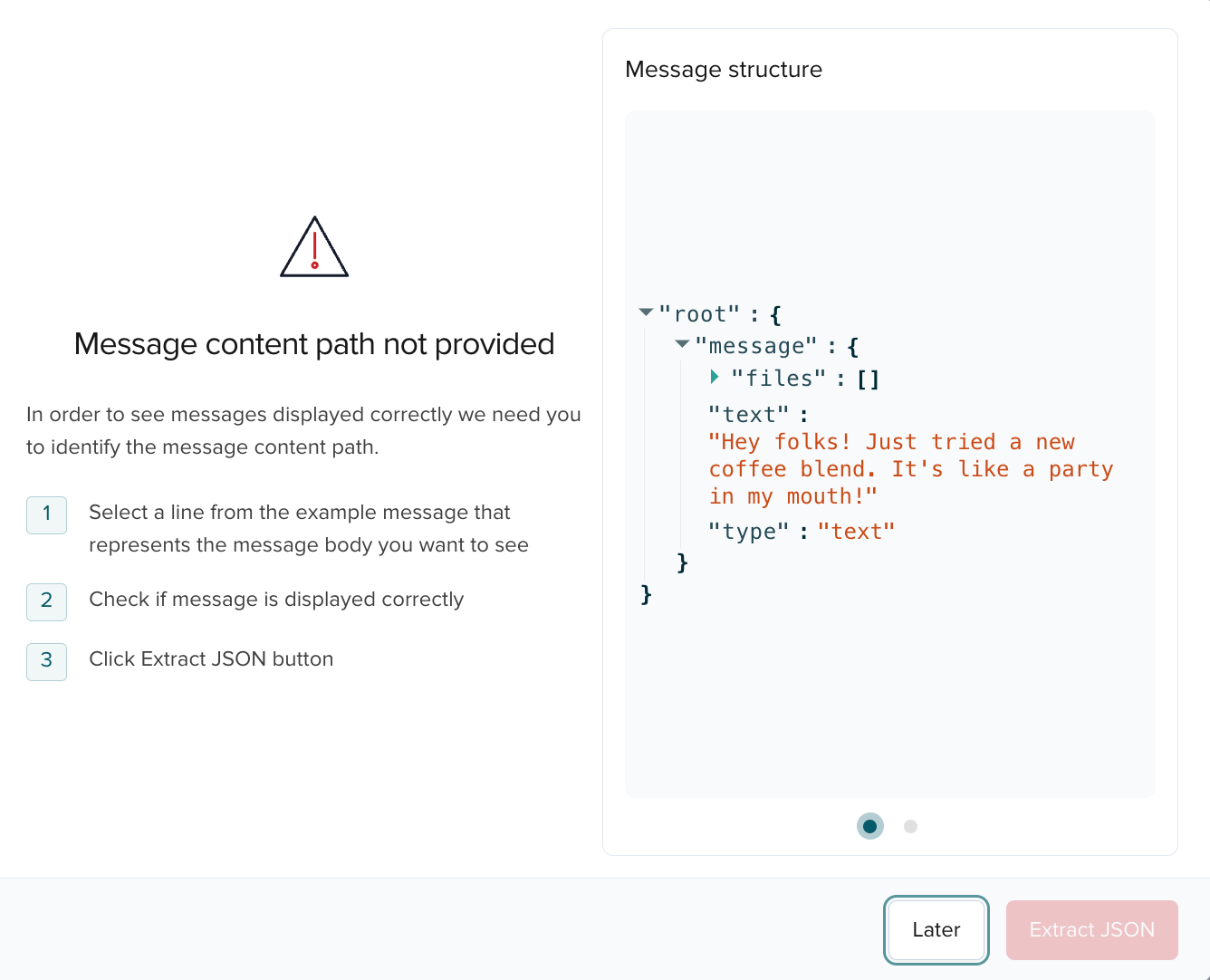 Message content path