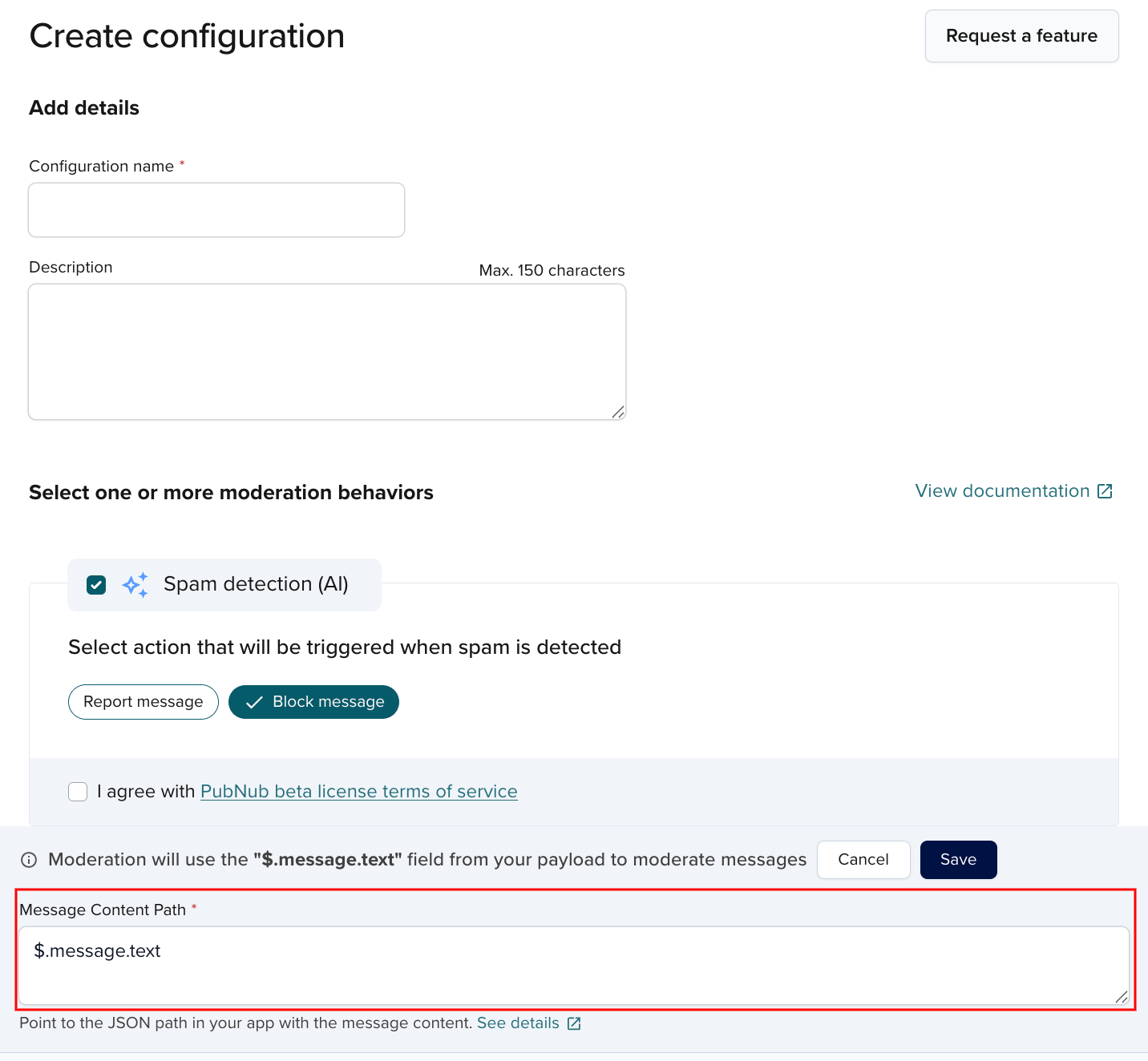 Message content path