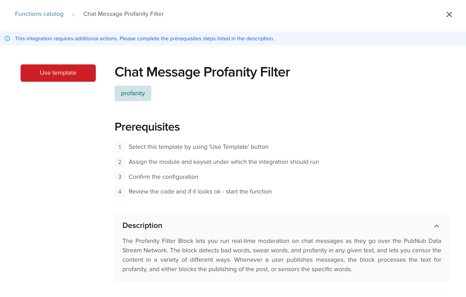 Functions template wizard flow in the Admin Portal