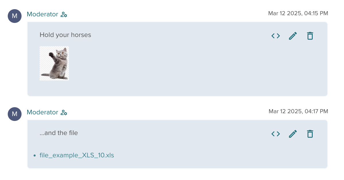 Sample uploaded files